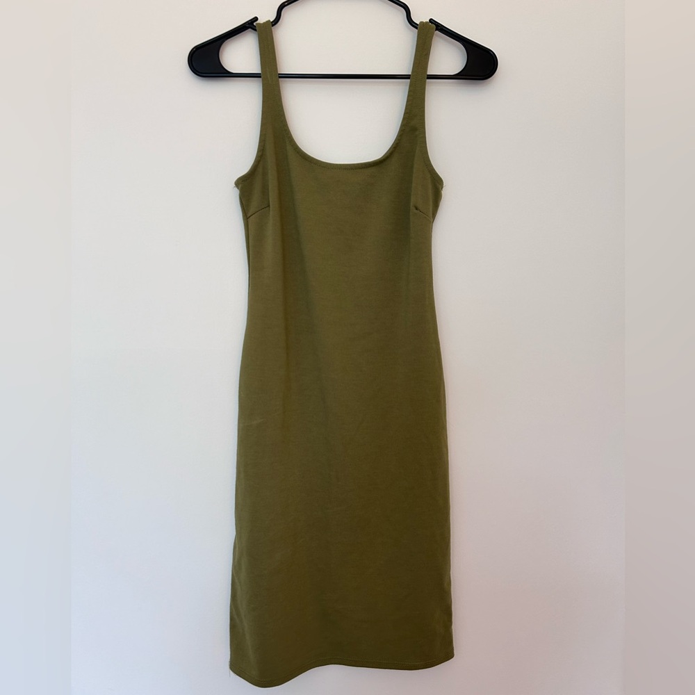Charlotte Russe olive green bodycon dress